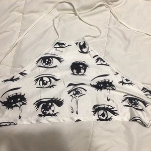 eye festival crop top NWOT